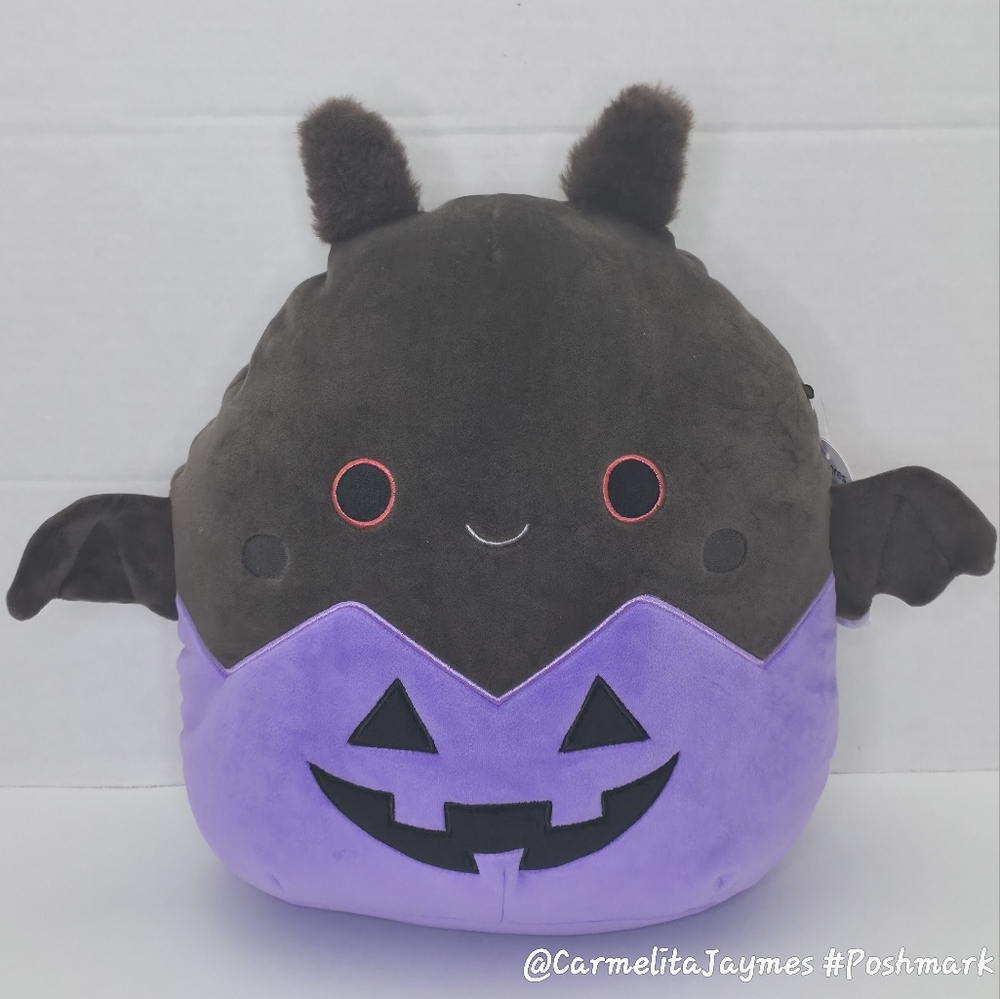 🎃 PERKIN 🦇 12" Black Mothman w Purple Pumpkin Halloween 2025 Squishmallow NWT